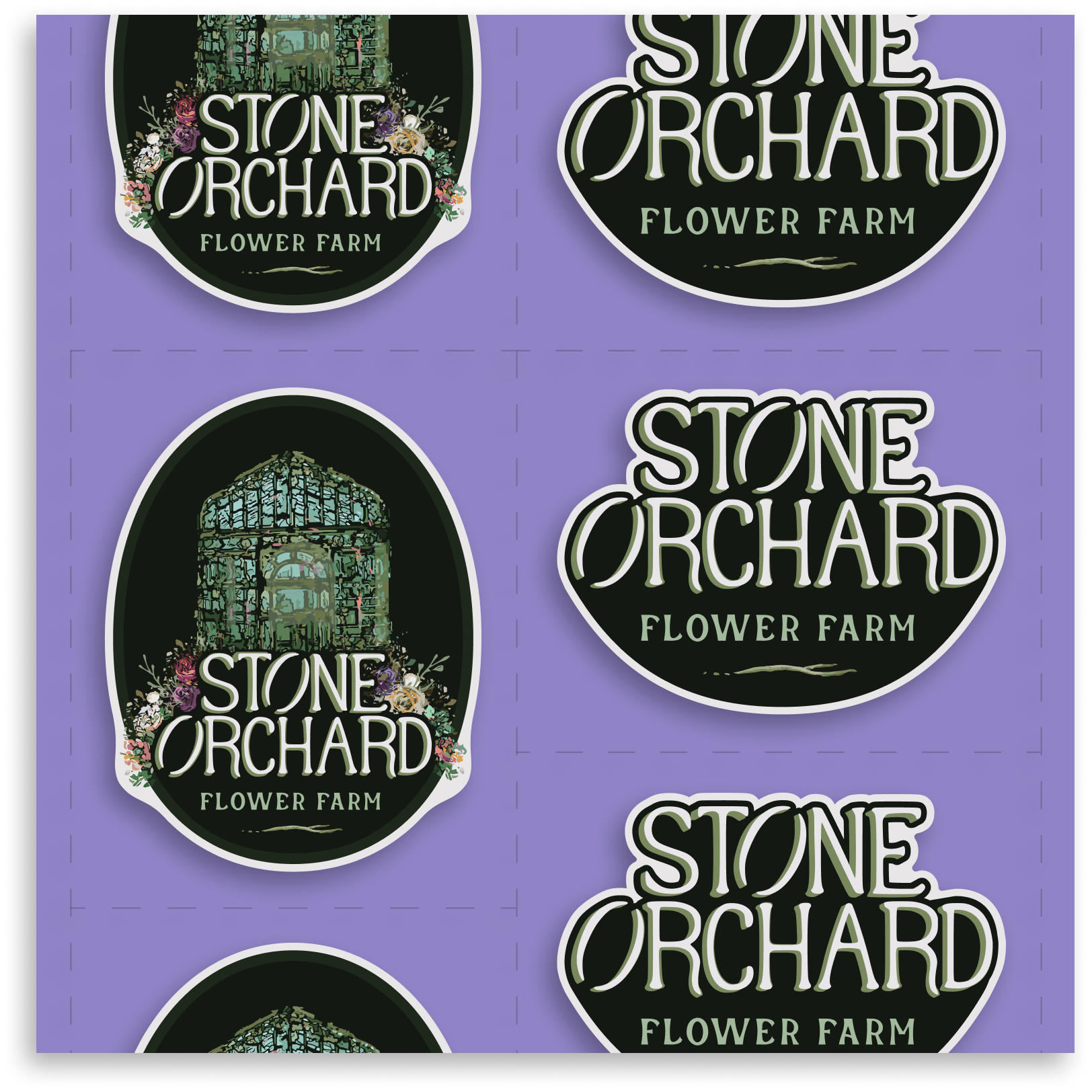 Sticker with logo for flower wraps